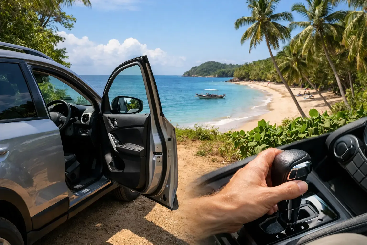 Voiture automatique à Nosy Be