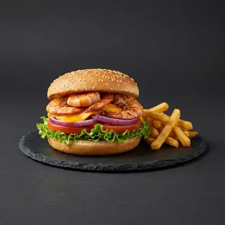 Burger ai gamberi
