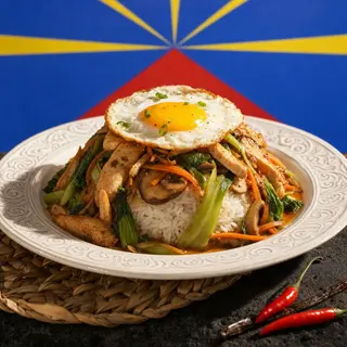 Bol renversé (ciotola rovesciata) di pollo o zebù